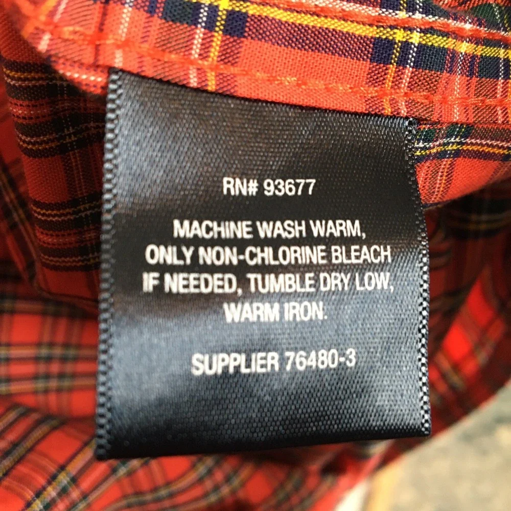 NWT St Johns Bay Shirt Men's S Long Sleeve Plaid Gorpcore 90's Grunge Indie - Picture 5 of 13
